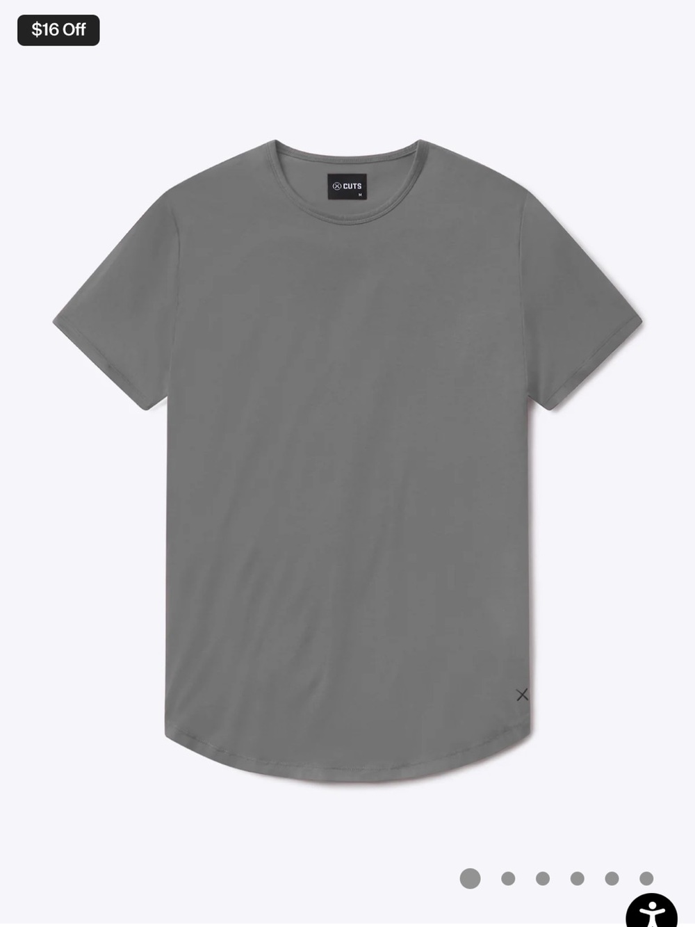 CUTS Standard Crewneck T-Shirt in Gray